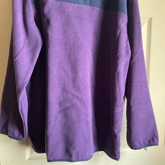 Avenue Women’s Size 18 Purple & Blue Color Block Polar Fleece Pullover - Picture 10 of 15